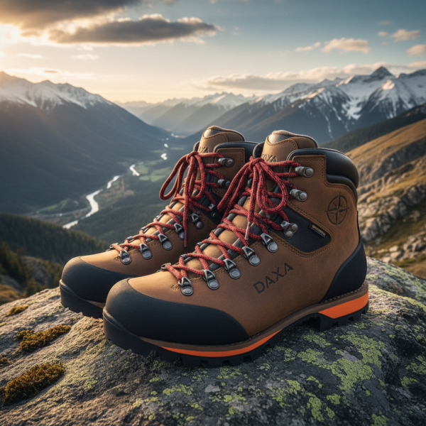 Botas de montaña resistentes impermeables con suela dentada para senderismo en terreno rocoso